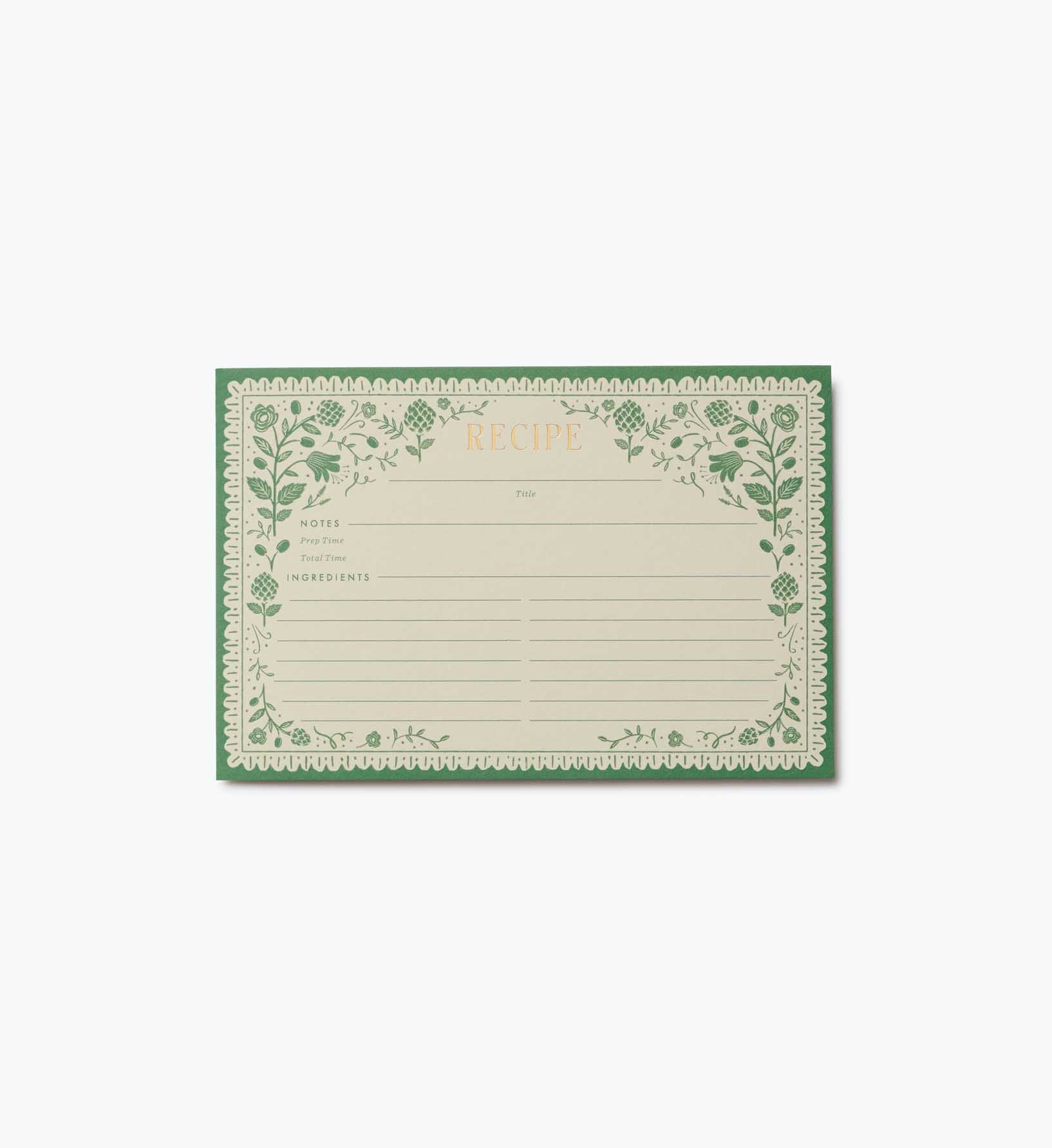 Recipe Cards - Artichoke