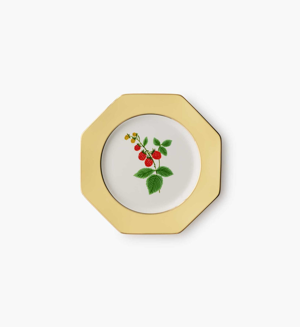 Porcelain Dessert Plate Set - Roses