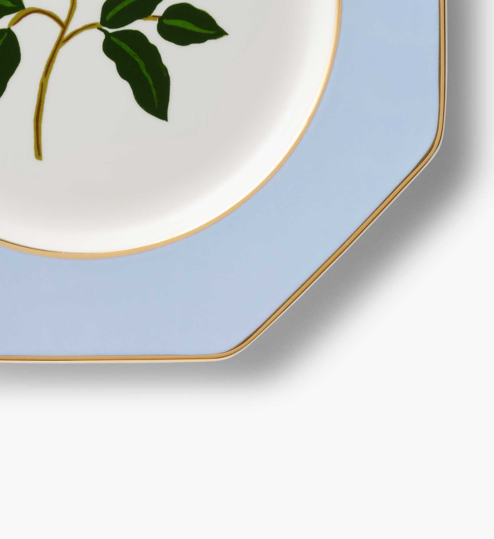 Porcelain Dessert Plate Set - Roses