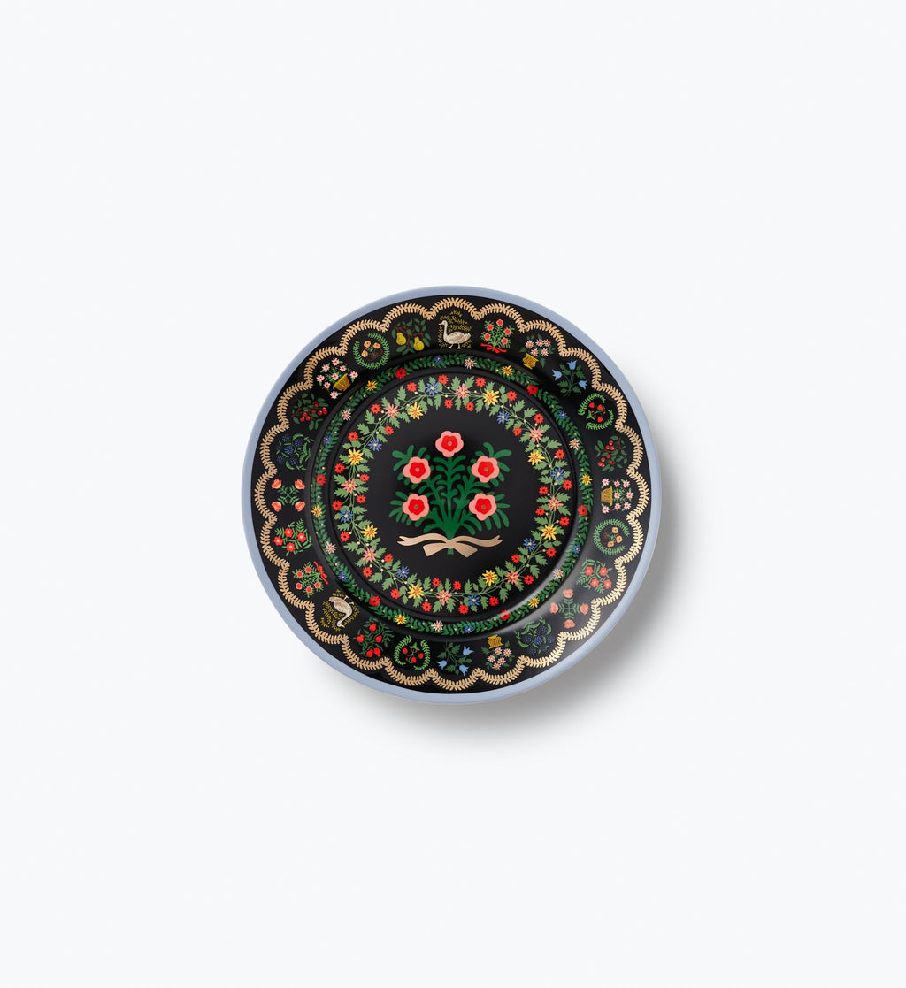 Porcelain Dessert Plate Set - Rosette