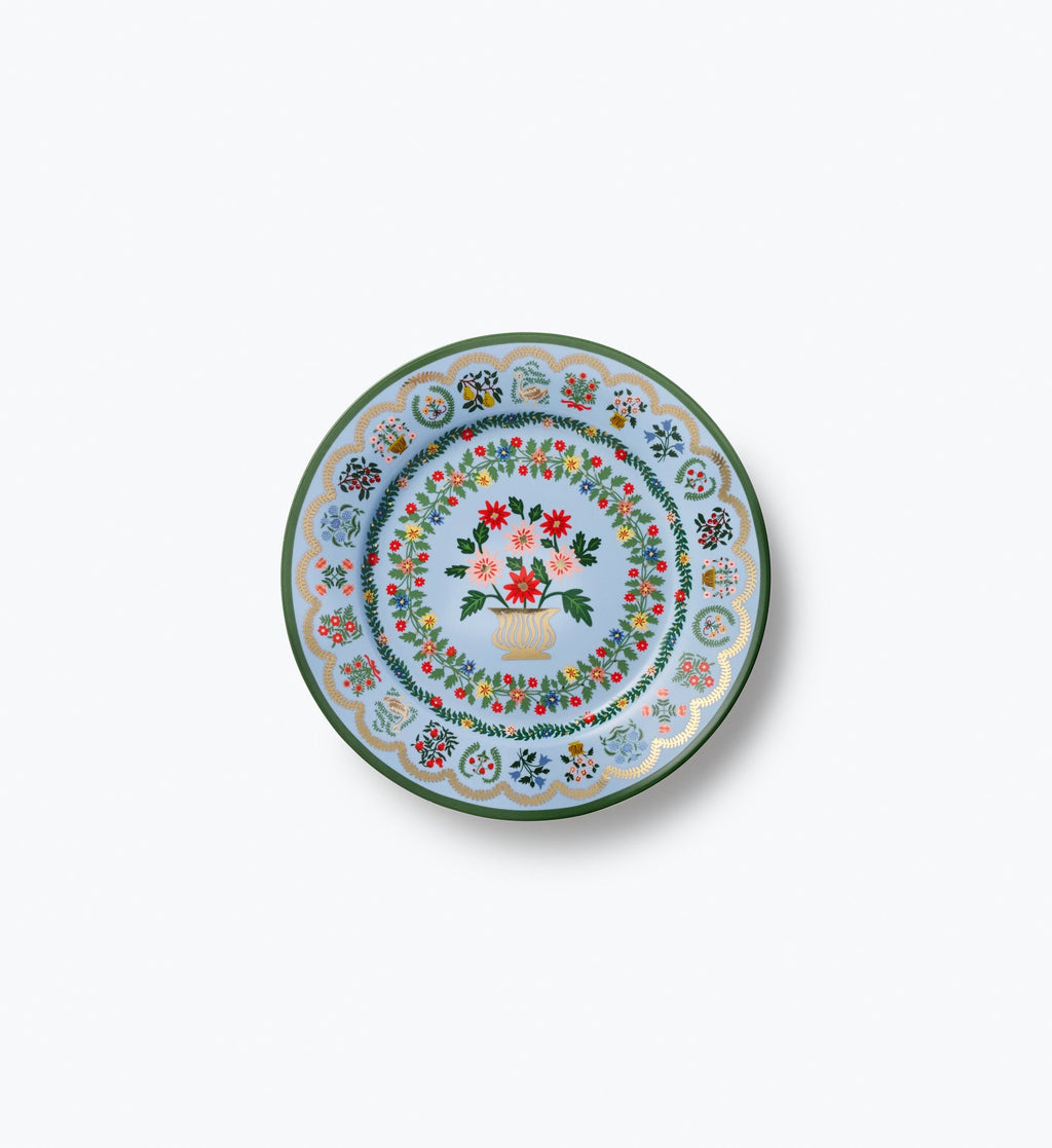 Porcelain Dessert Plate Set - Rosette