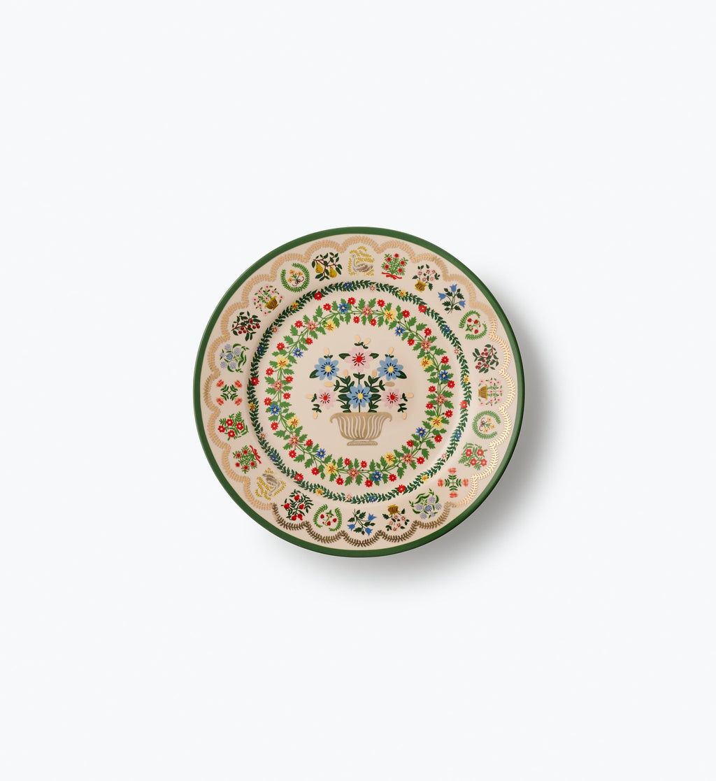 Porcelain Dessert Plate Set - Rosette