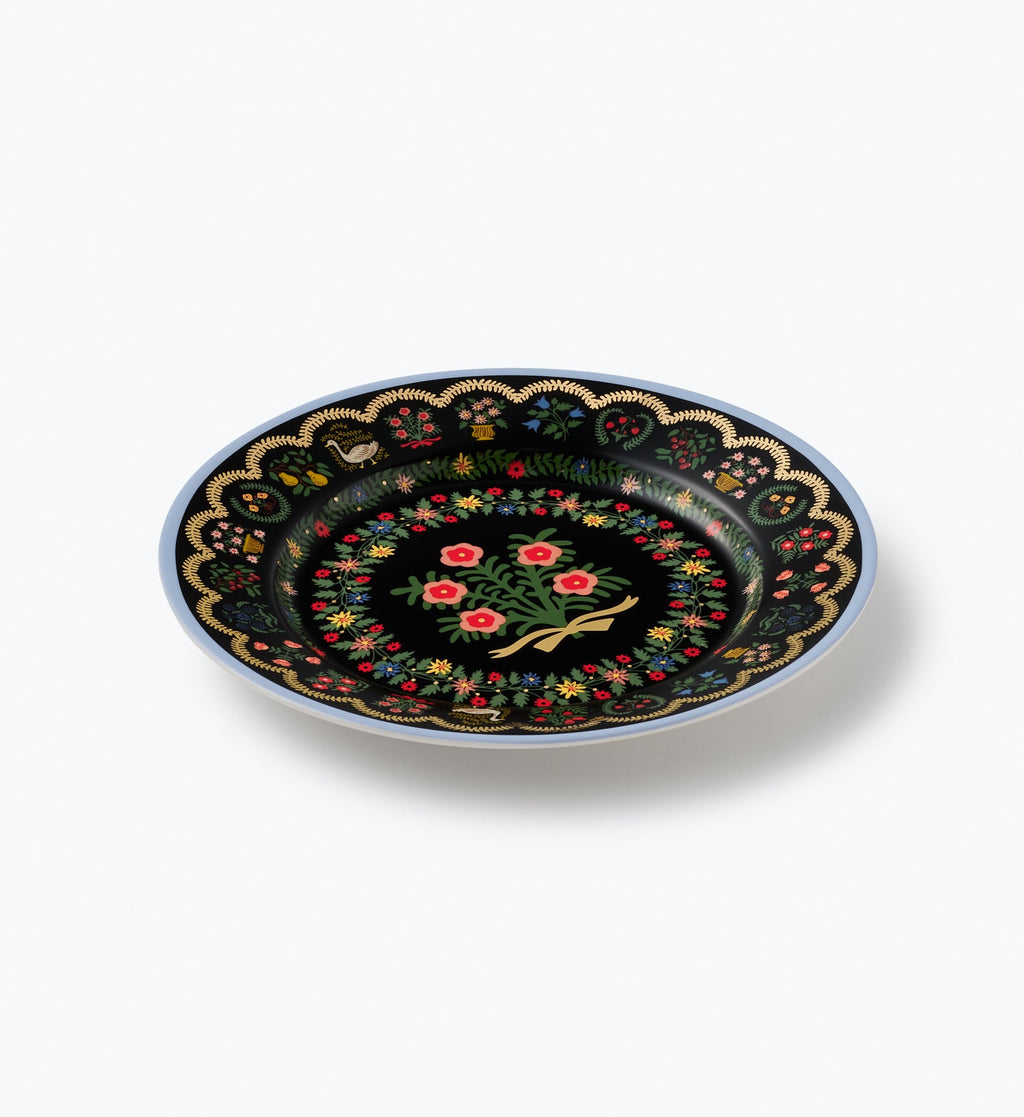 Porcelain Dessert Plate Set - Rosette
