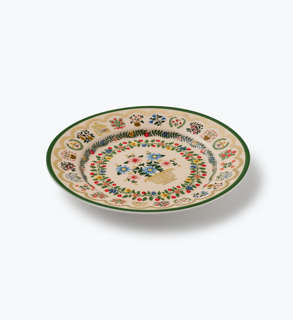 Porcelain Dessert Plate Set - Rosette